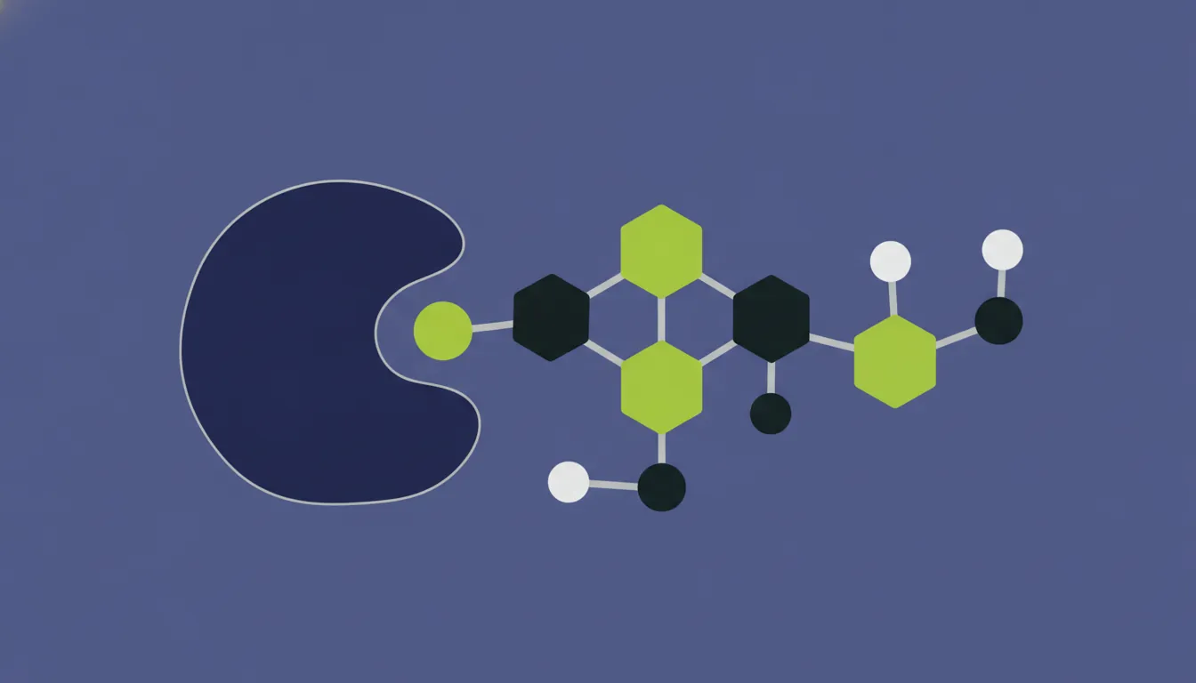 Minimalist illustration of a T-cell and drug compound in a biotech context.
