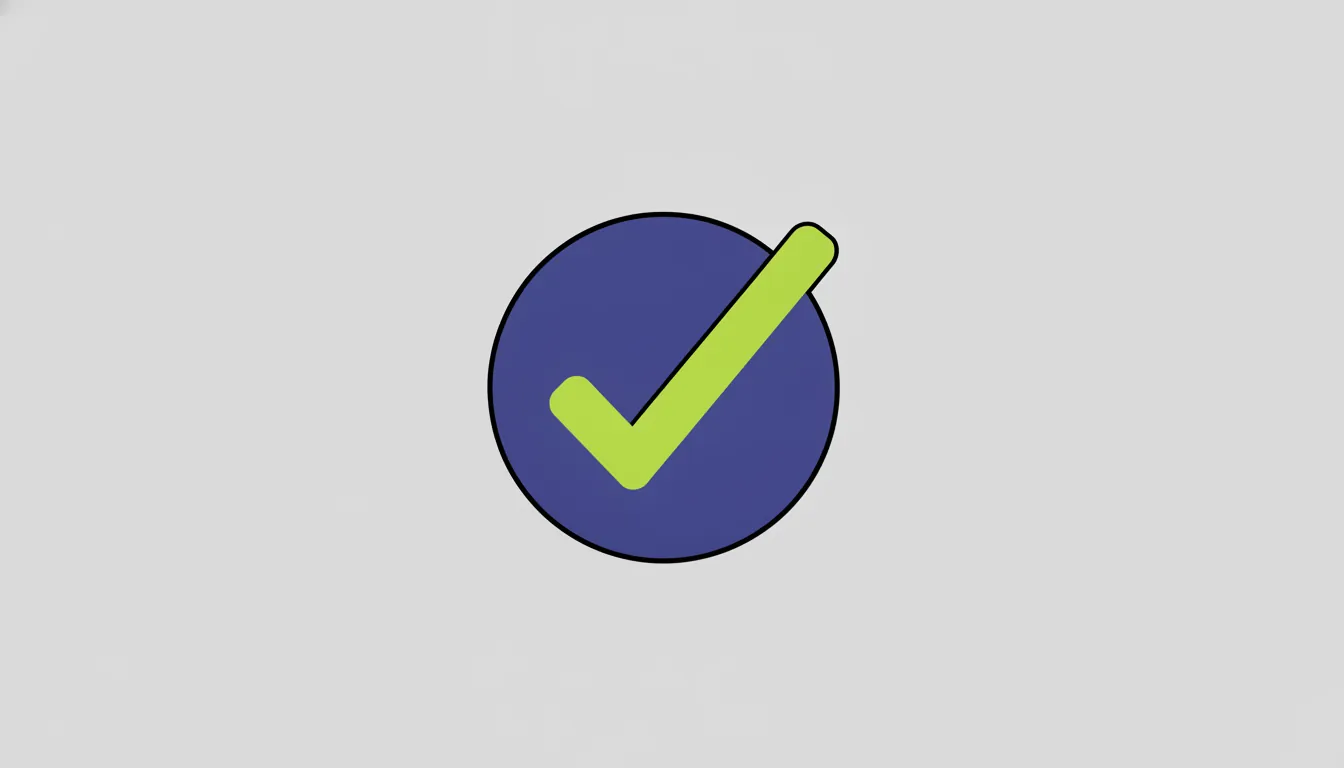 A checkmark symbolizing content approval in a digital workspace