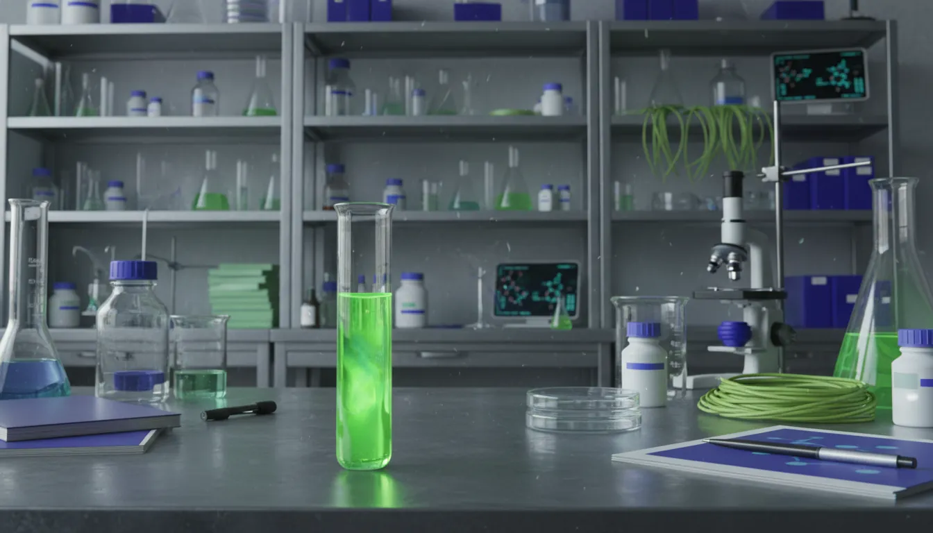 A test tube in a laboratory setting