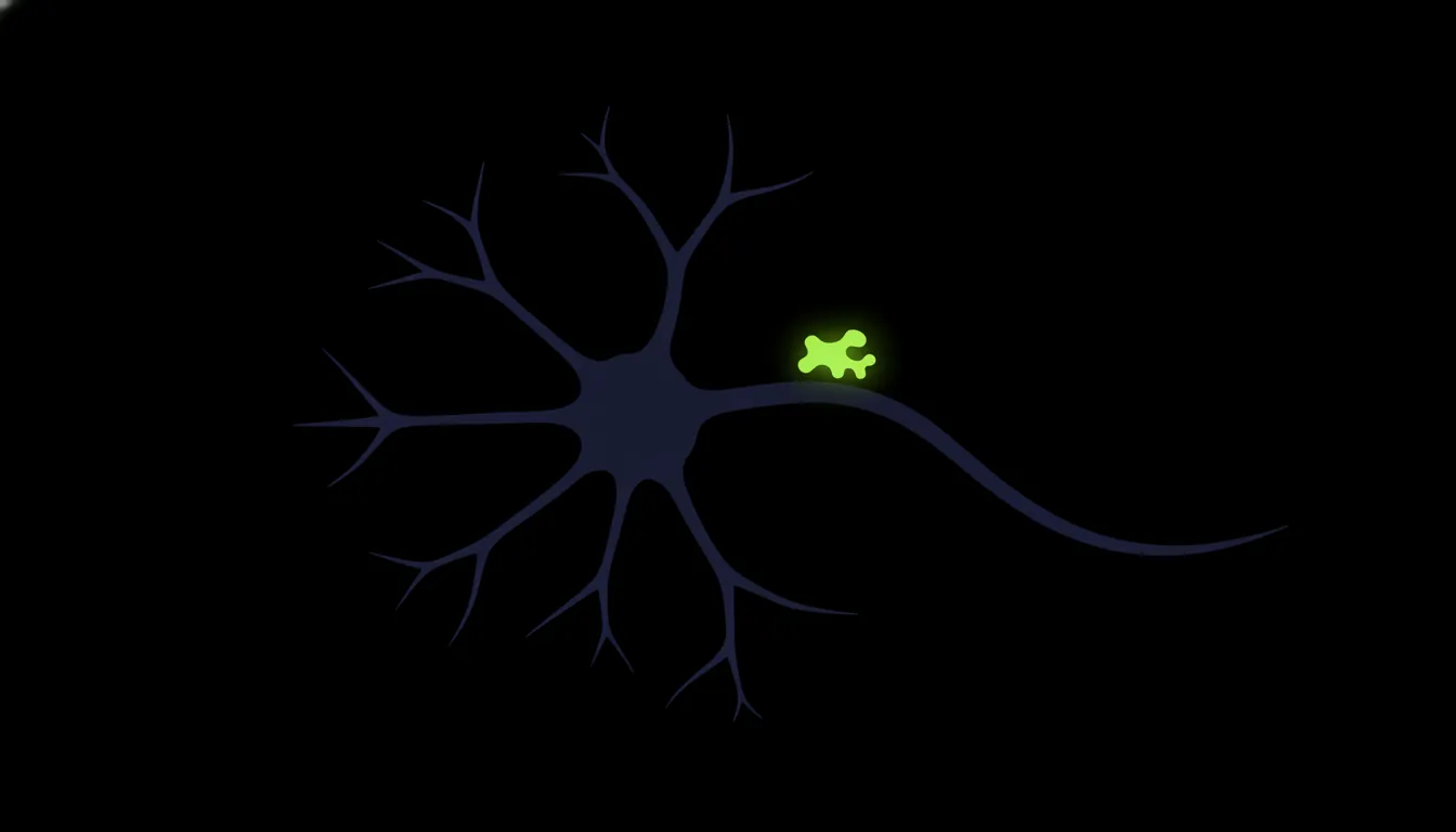 Minimalist illustration of a neuron with a receptor