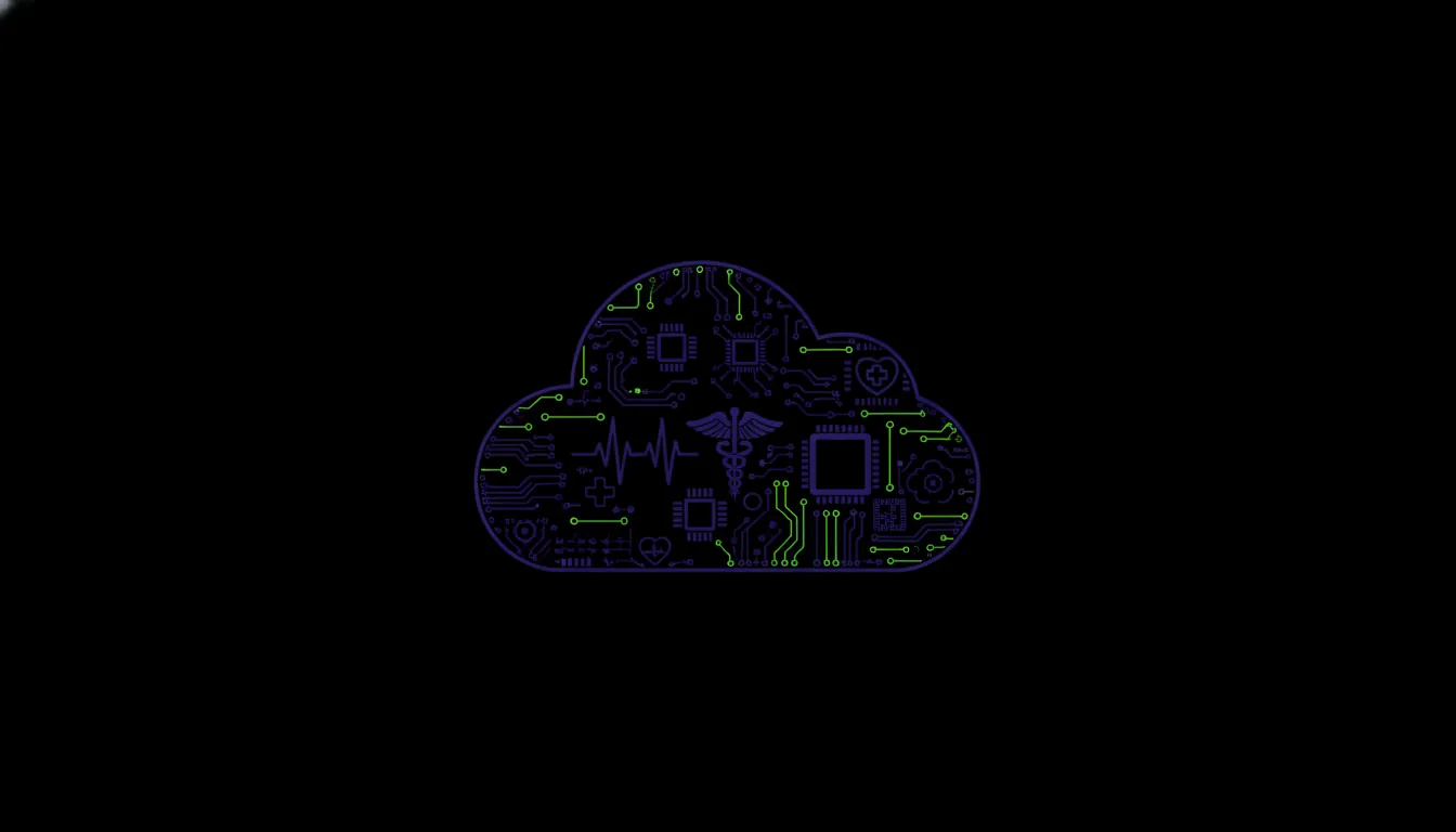 A minimalist representation of cloud infrastructure in healthcare.