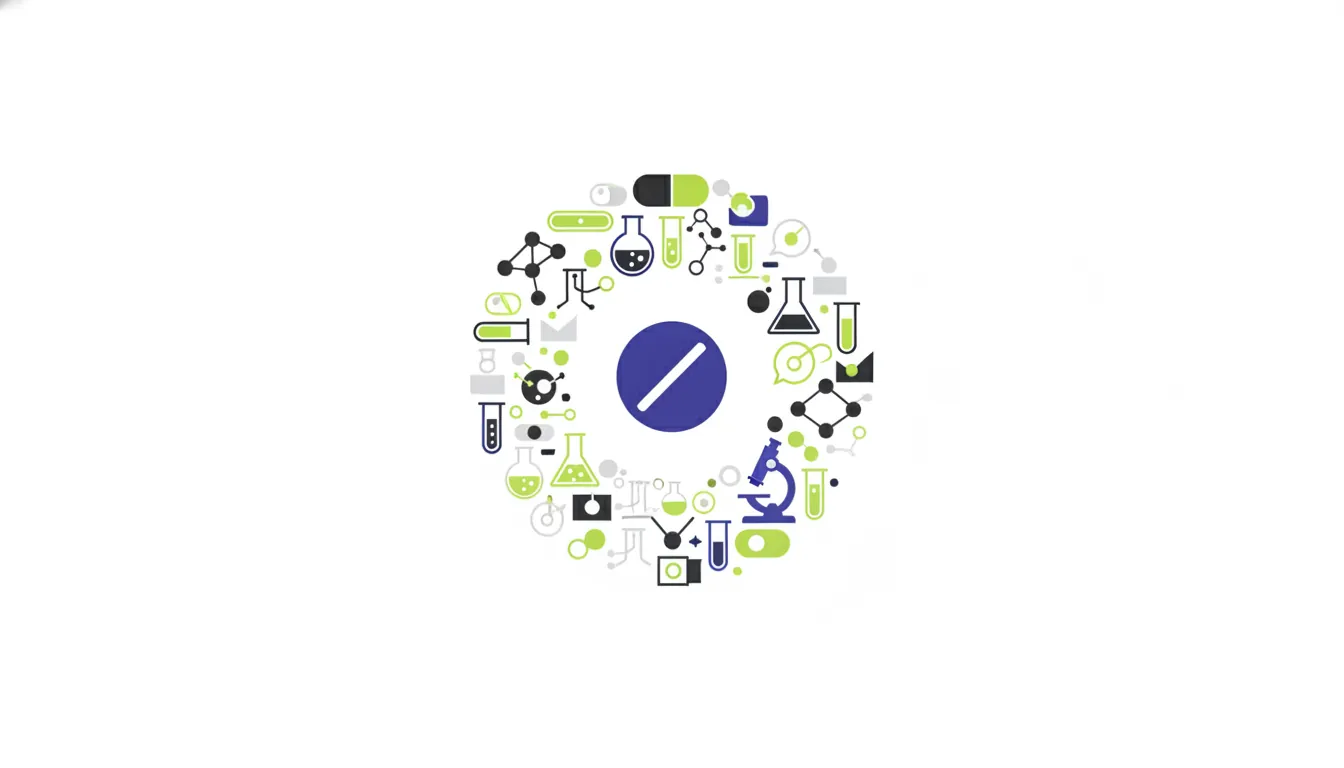 A minimalist illustration of a pill symbolizing pharmaceutical research.