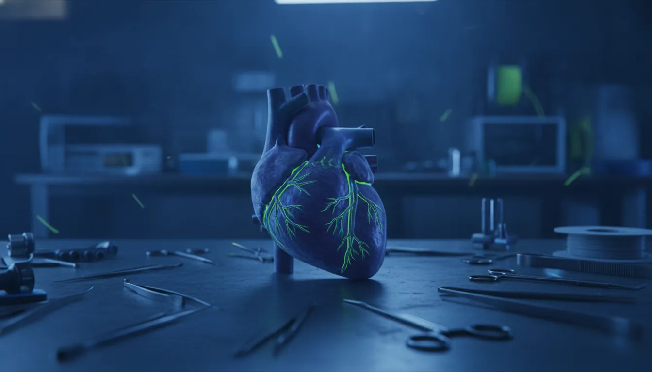 3D printed human organ model on a lab workbench