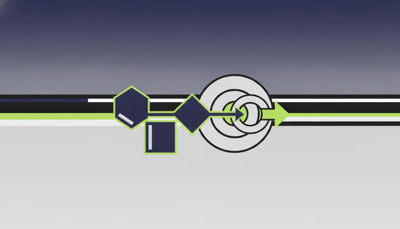 Flat design illustration of a drug compound and clinical trial symbol