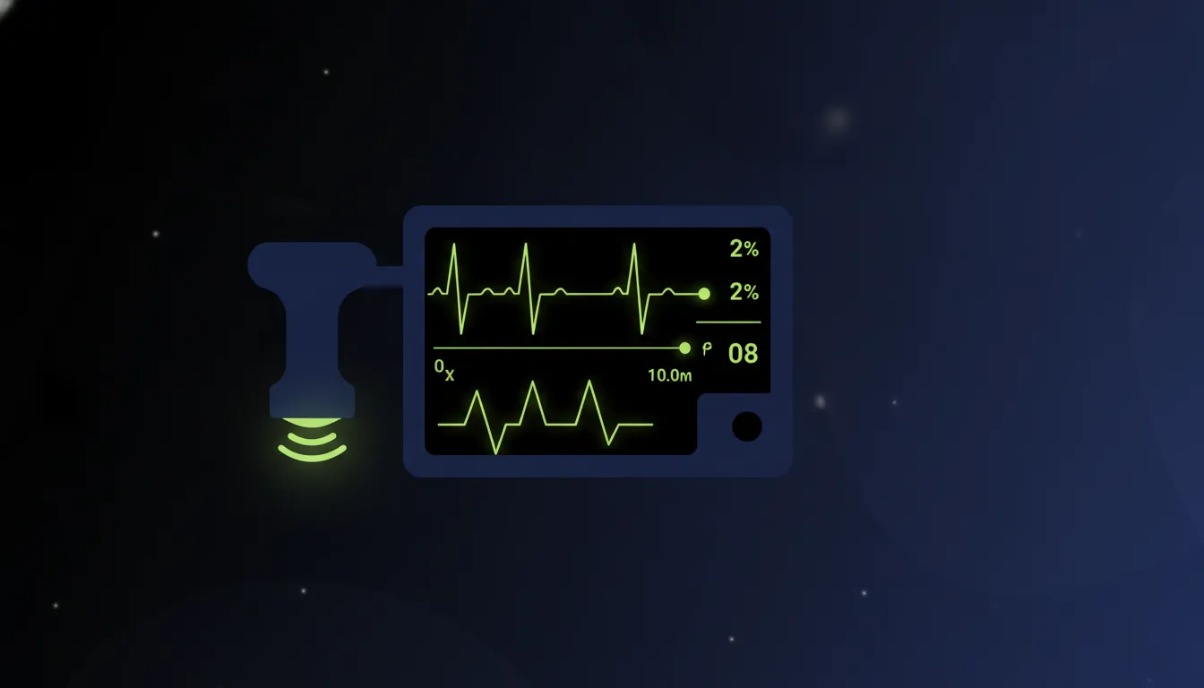 ultrasound transducer and patient monitor silhouettes