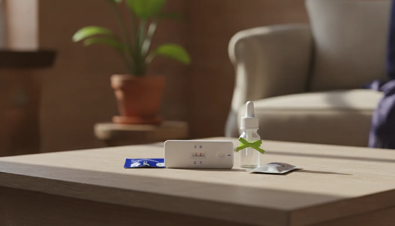 A fertility test kit in a consultation room