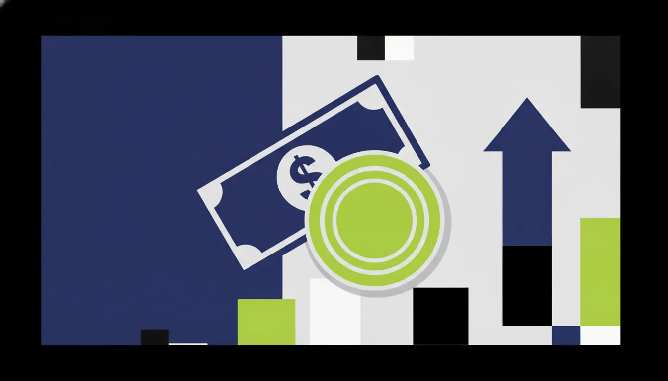 Flat illustration of a dollar bill and a coin representing digital health funding