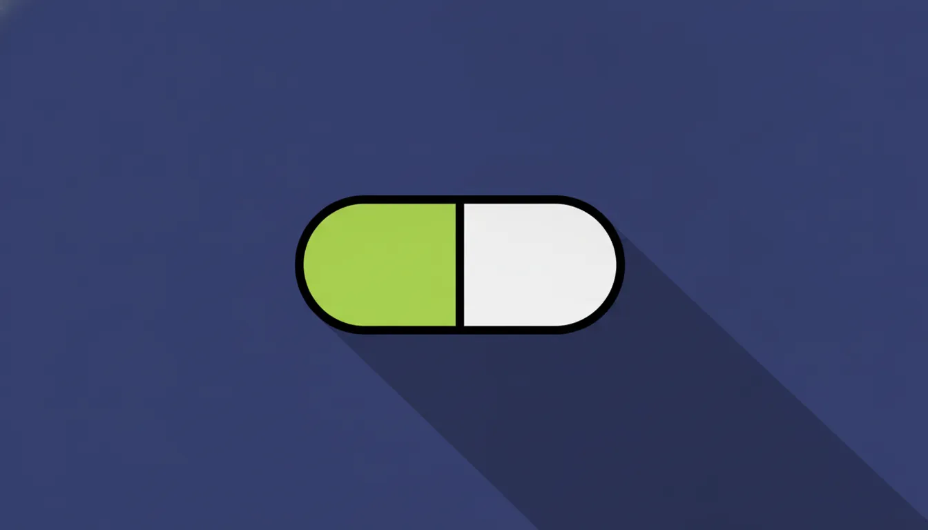 A minimalist illustration of a pill representing drug discovery.