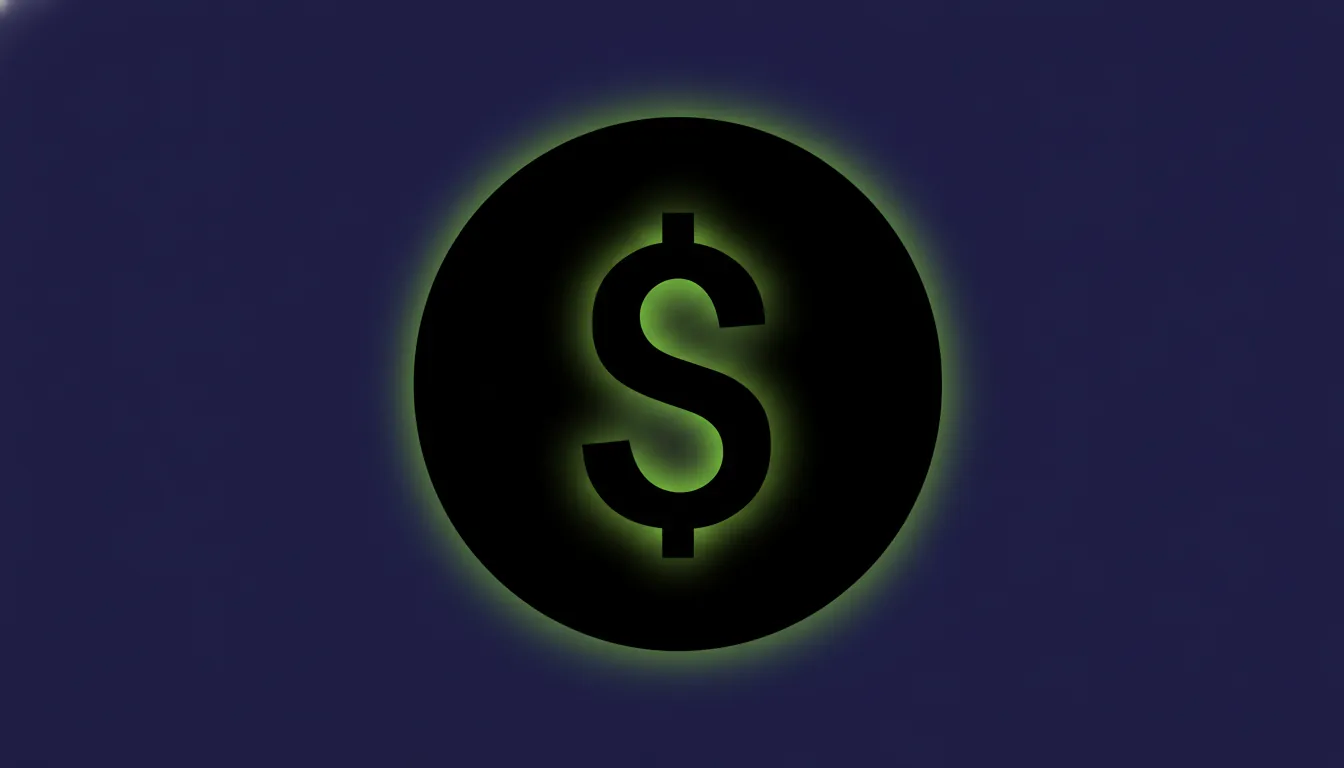 A minimalist illustration of a coin symbolizing funding.