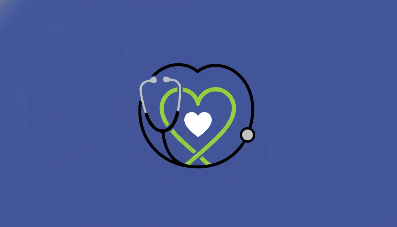 A minimalist illustration of a stethoscope and heart symbolizing healthcare access.