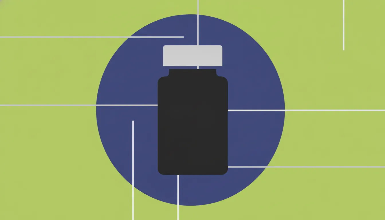 A minimalist illustration of a pill bottle representing pharmacy operations.
