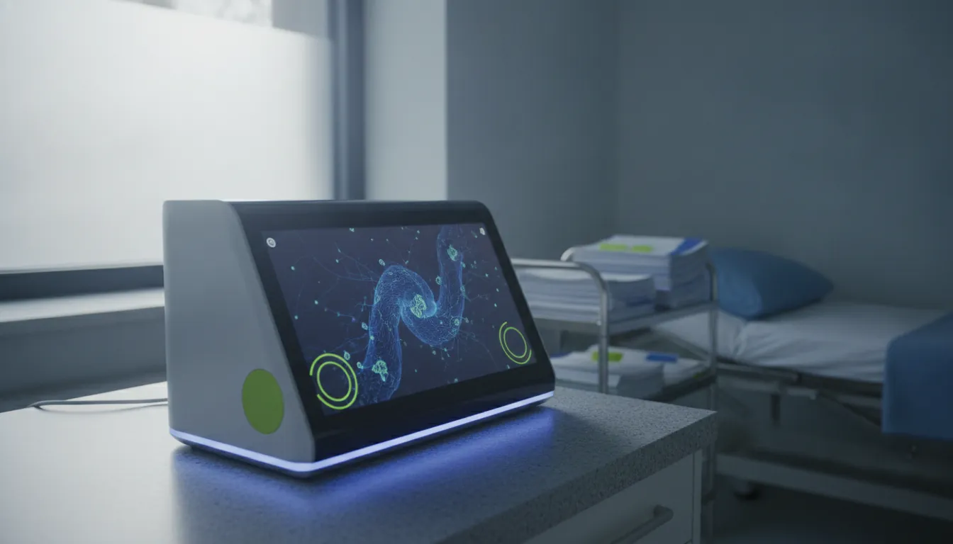 AI-powered image screening device in a hospital examination room