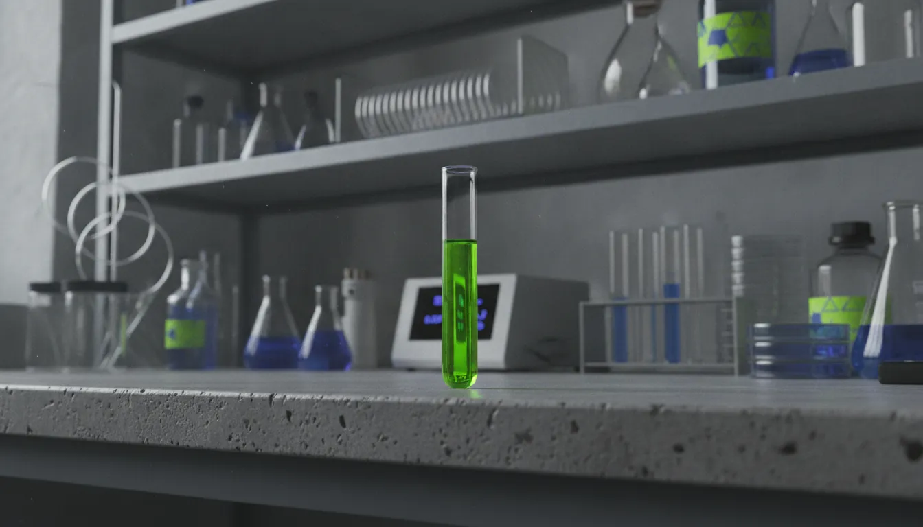 A test tube in a laboratory setting