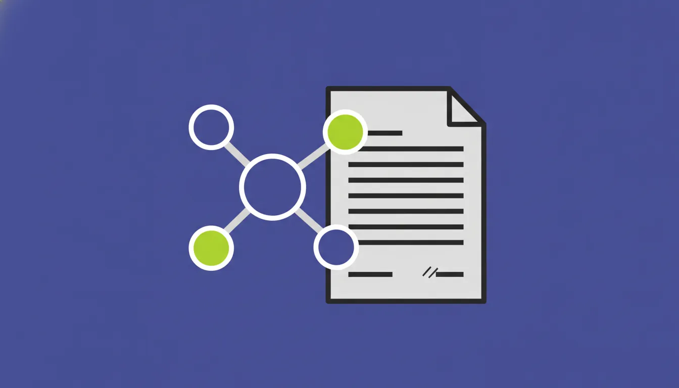 A minimalist illustration of a molecule and a contract representing biotech growth.