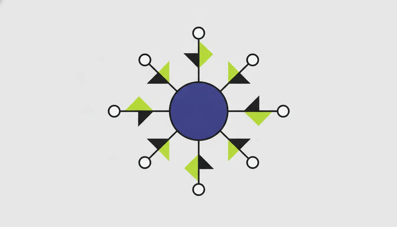 A flat illustration of a drug compound in a minimalist style.