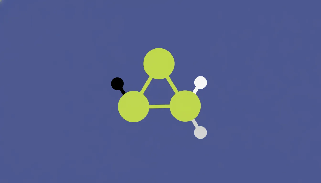 A minimalist representation of a drug molecule in flat design.