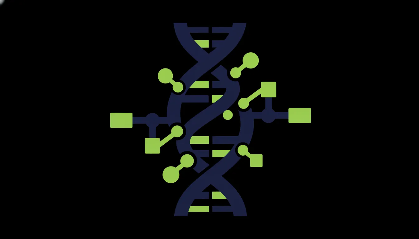 Minimalist illustration of DNA and molecular structure