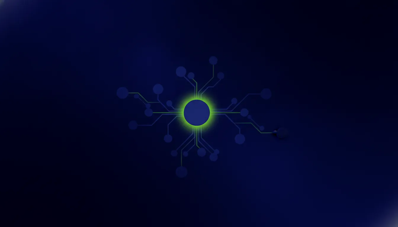 A minimalist representation of a network with a central partnership circle.