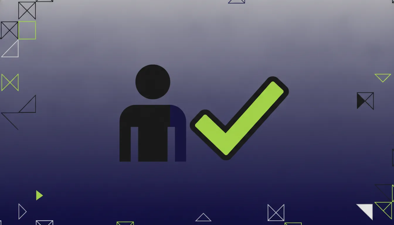 Silhouette of a regulatory figure with a checkmark, symbolizing approval in AI adoption.