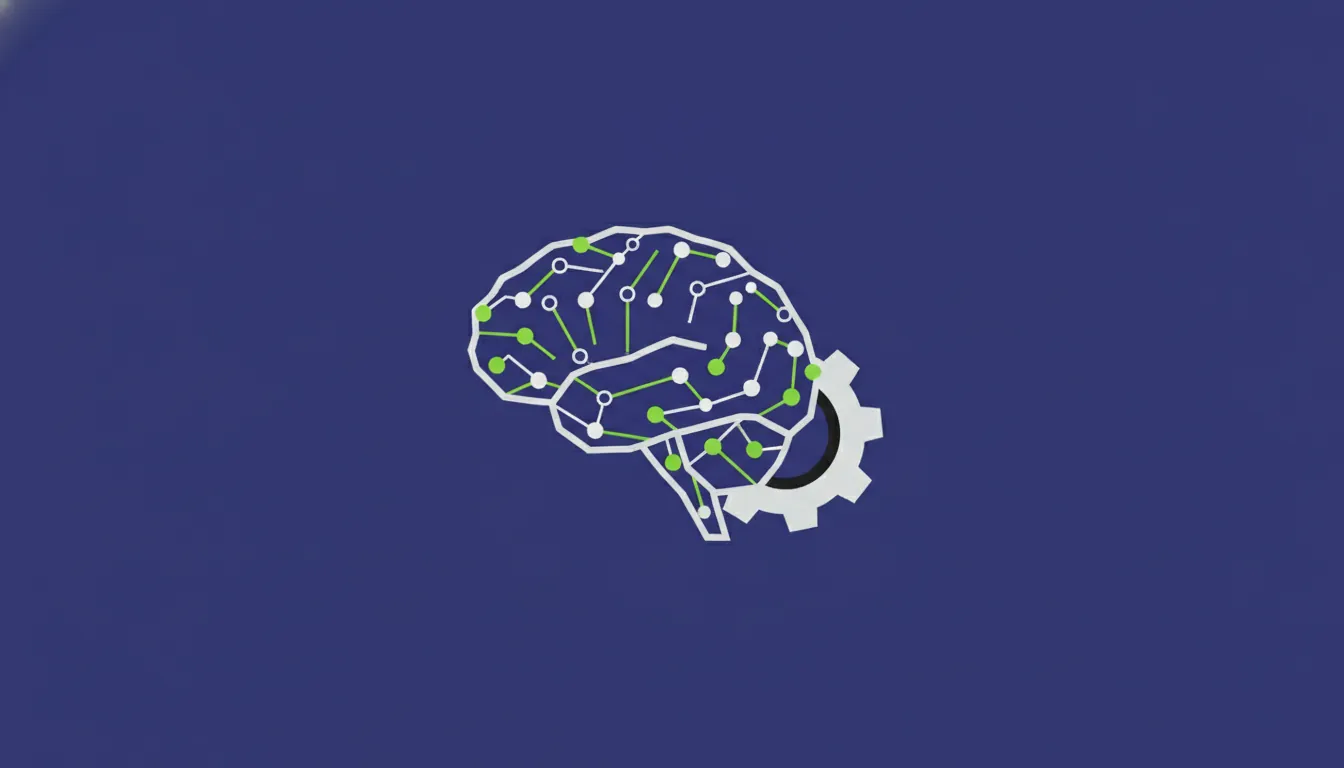 A minimalist representation of AI and technology in science.
