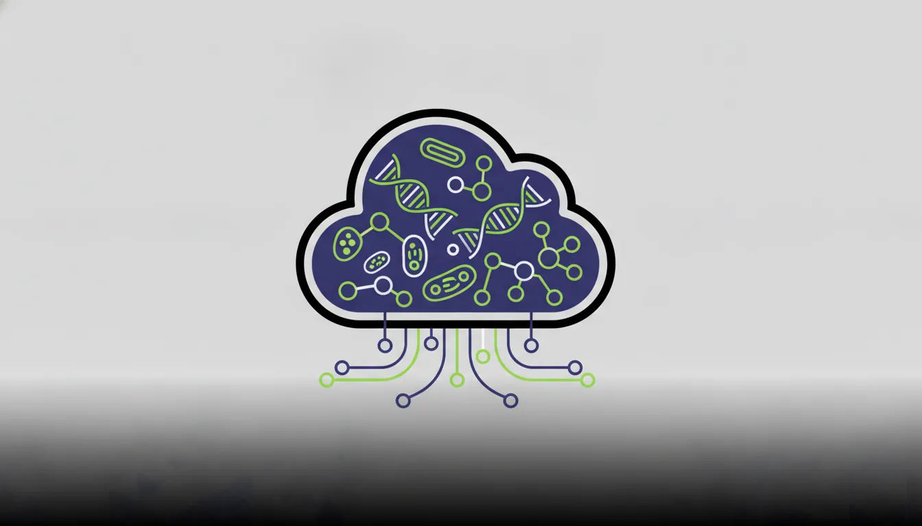 A minimalist cloud icon representing data storage in AI.