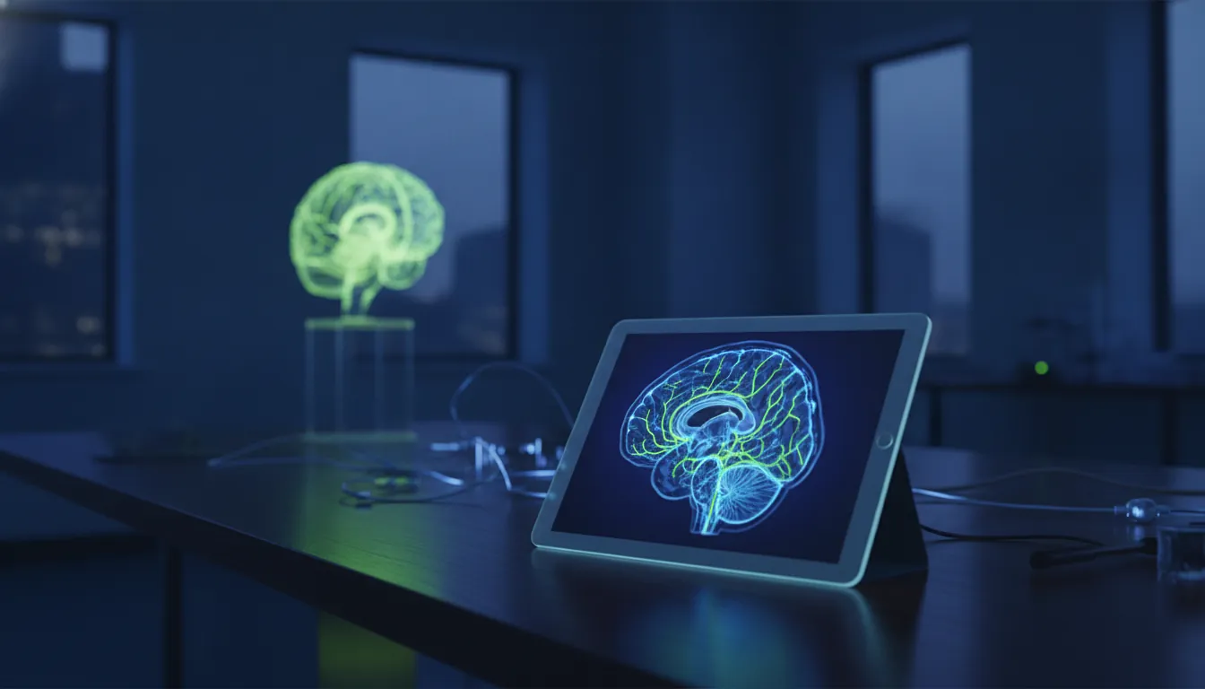 MRI scan of a brain in a research lab