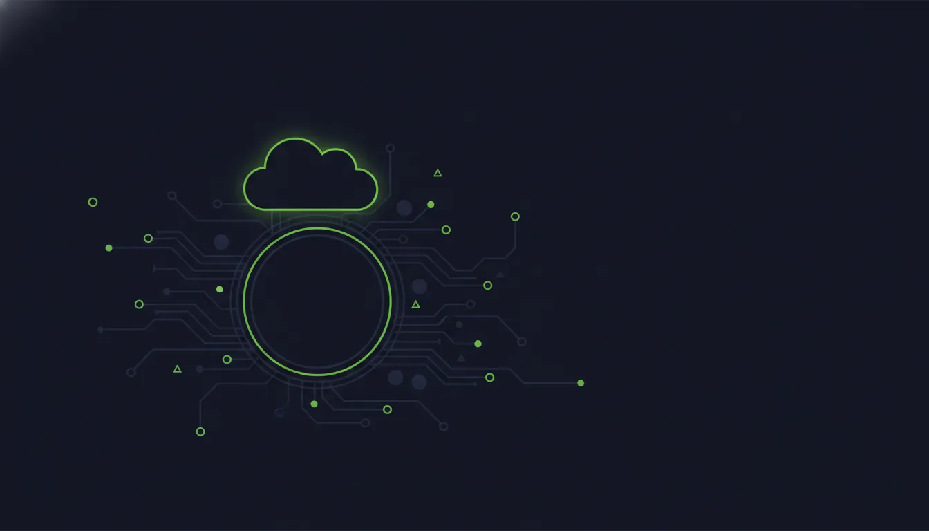 A minimalist representation of a biomarker with a cloud icon, symbolizing digital diagnostics.