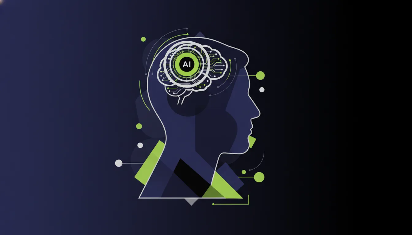 Silhouette of a clinical trial participant with an AI brain icon above