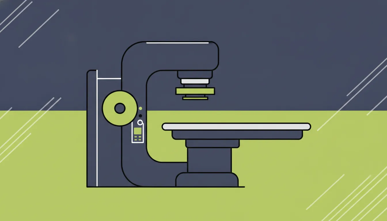 Flat illustration of a medical imaging device