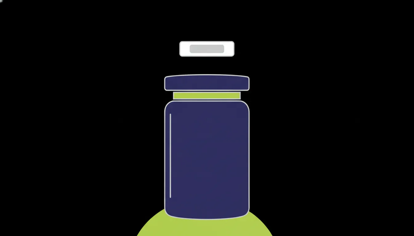 A minimalist illustration of a pill bottle representing pharmaceutical software acquisition.
