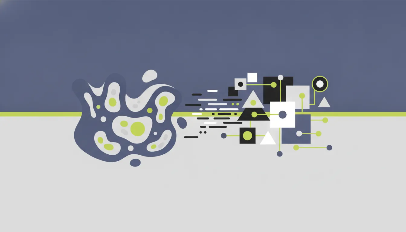 Flat illustration of a tissue sample and AI system