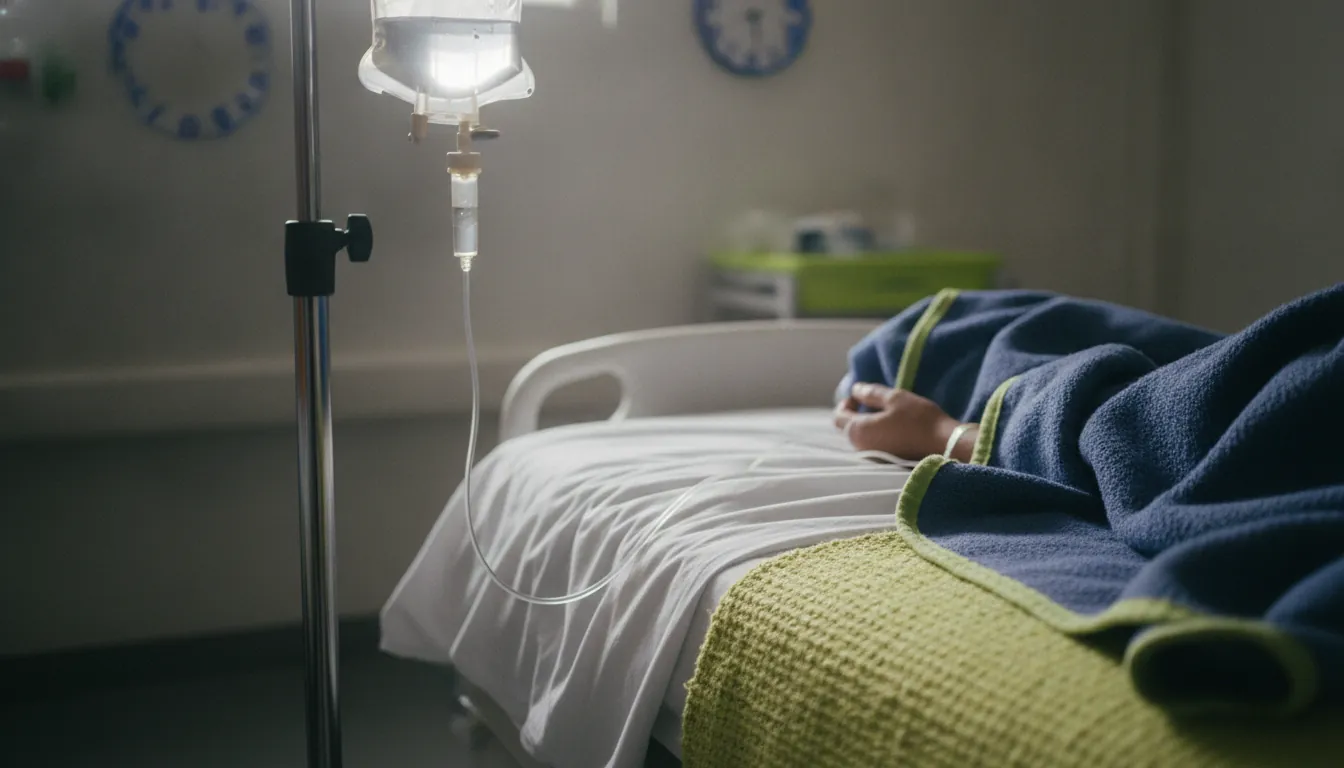 IV drip in an emergency department