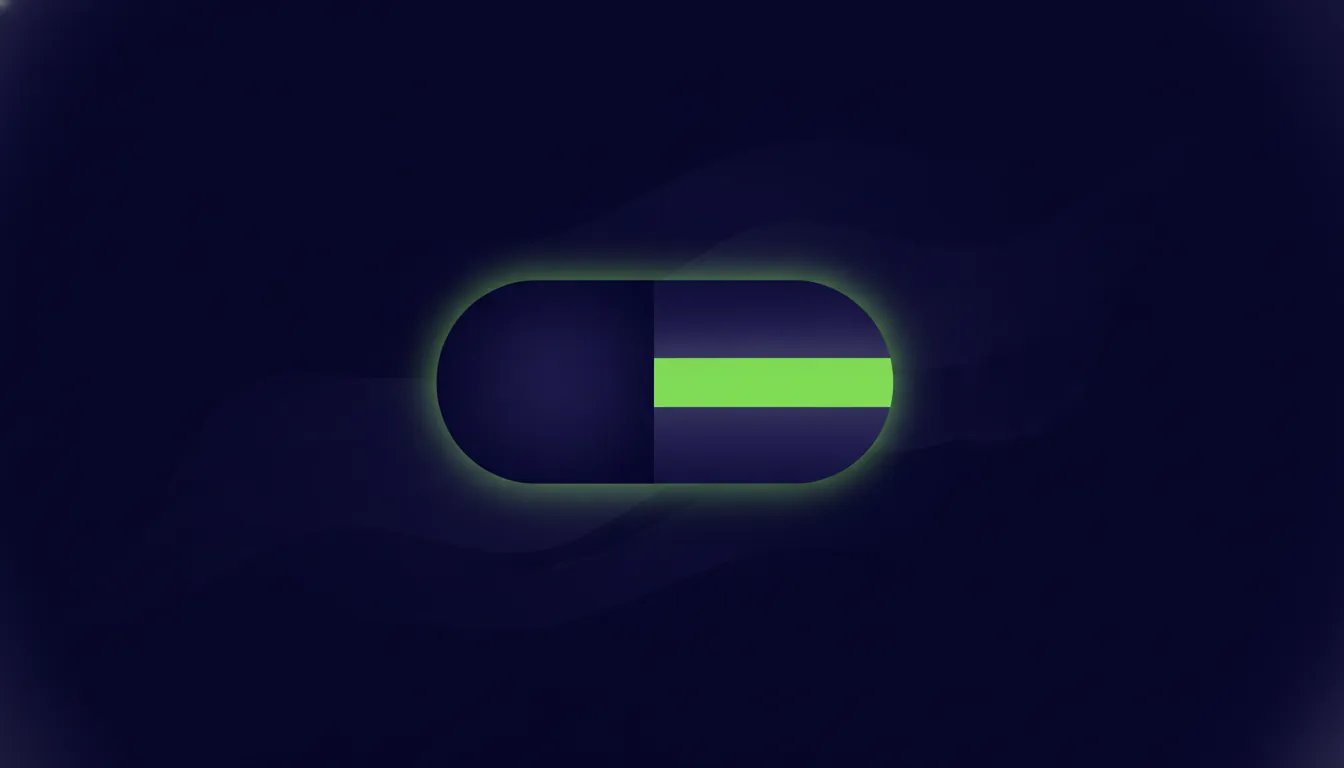 Minimalist illustration of a pill representing drug development