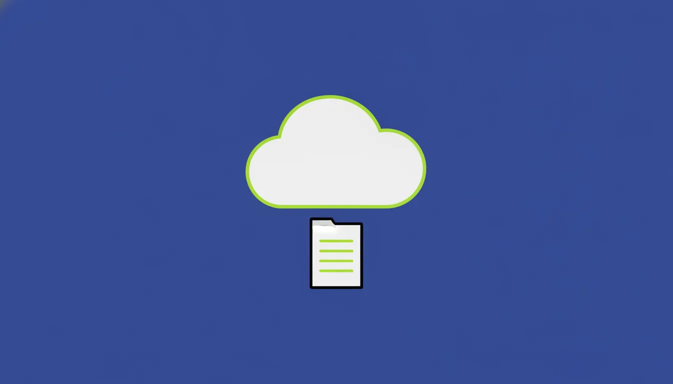 Cloud and medical record icons in a minimalist design