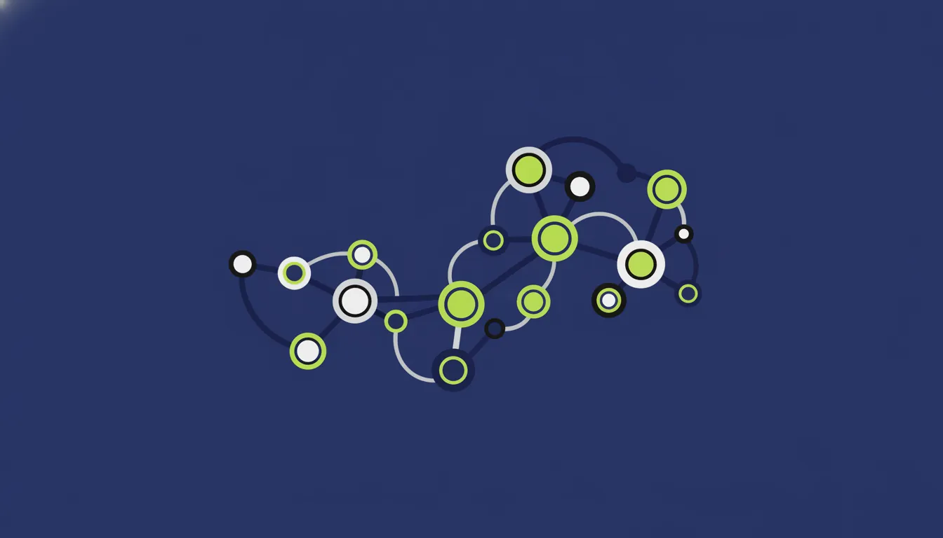 A minimalist representation of a molecule symbolizing AI agents in drug discovery.